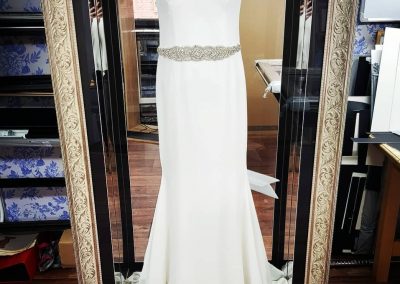 Wedding dress in frame